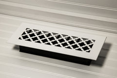 STEELCREST SteelCrest BTU12X4SWHN Floor Supply Vent with Damper 12x4