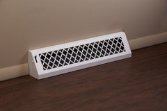 STEELCREST SteelCrest BTU24BBSWH Baseboard Vent 24 Inch White Steel