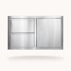 AMERICAN MADE GRILL American Made Grill DC2-36-AMG 36 inches Deluxe 2-Drawer with Single Access Door Combo