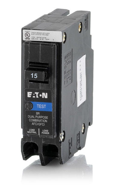 CUTLER & HAMMER Cutler & Hammer BRP115DF 15 Amp Single Pole Dual Function Circuit Breaker BRP115DF
