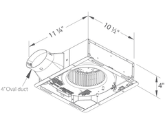 DELTA ELECTRONICS Delta Electronics slm80-110 Breezslim Ventilation Fan 80/110 cfm