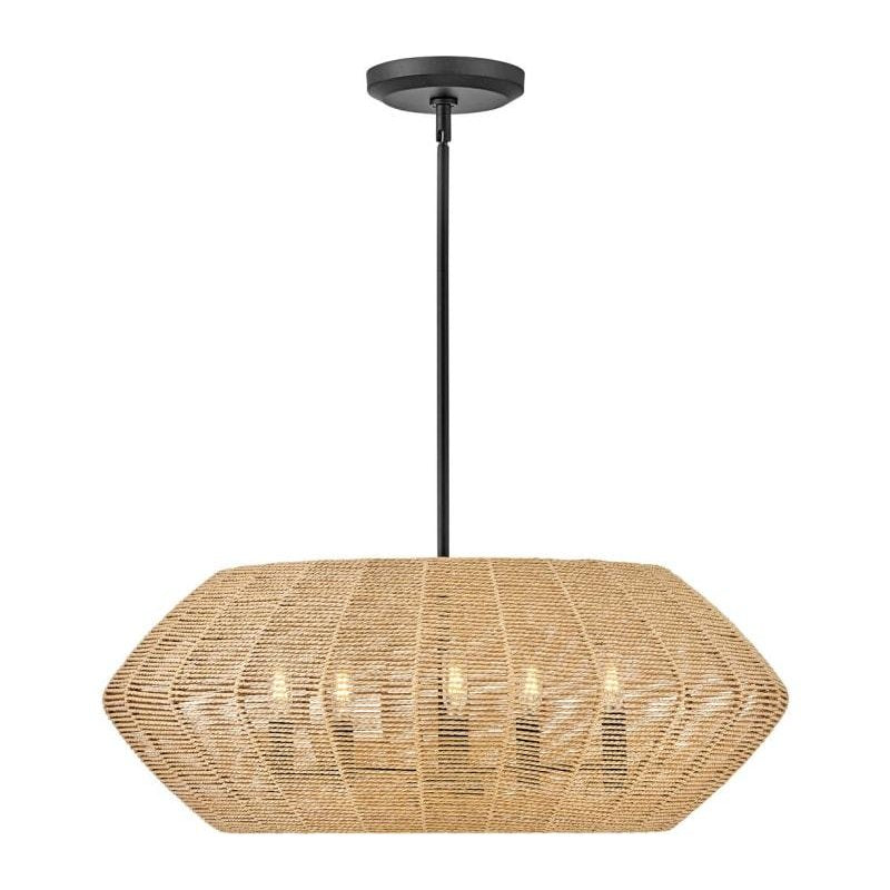 HINKLEY Hinkley 40384BLK-CML Luca Medium Convertible Drum Chandelier