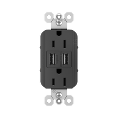 LEGRAND Legrand TM826USBI Radiant® 3.1A USB Outlet, Type A, 15A, Tamper-Resistant