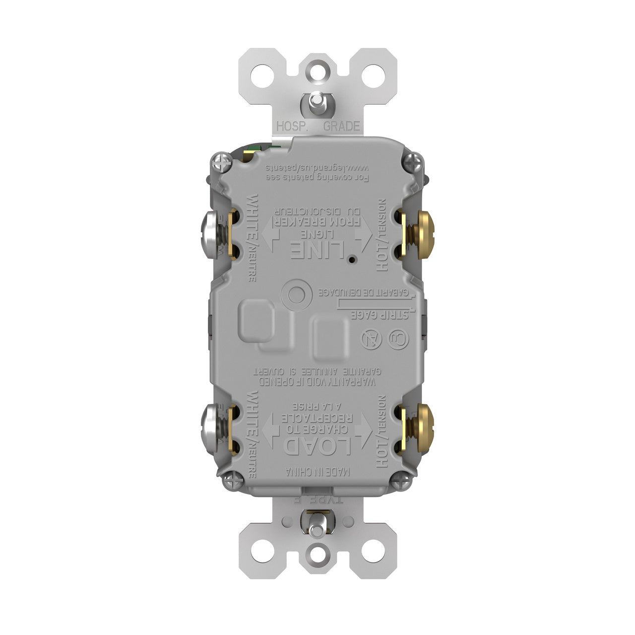 LEGRAND Legrand 2097-BK Radiant Duplex Self-Test GFCI Receptacle 20A