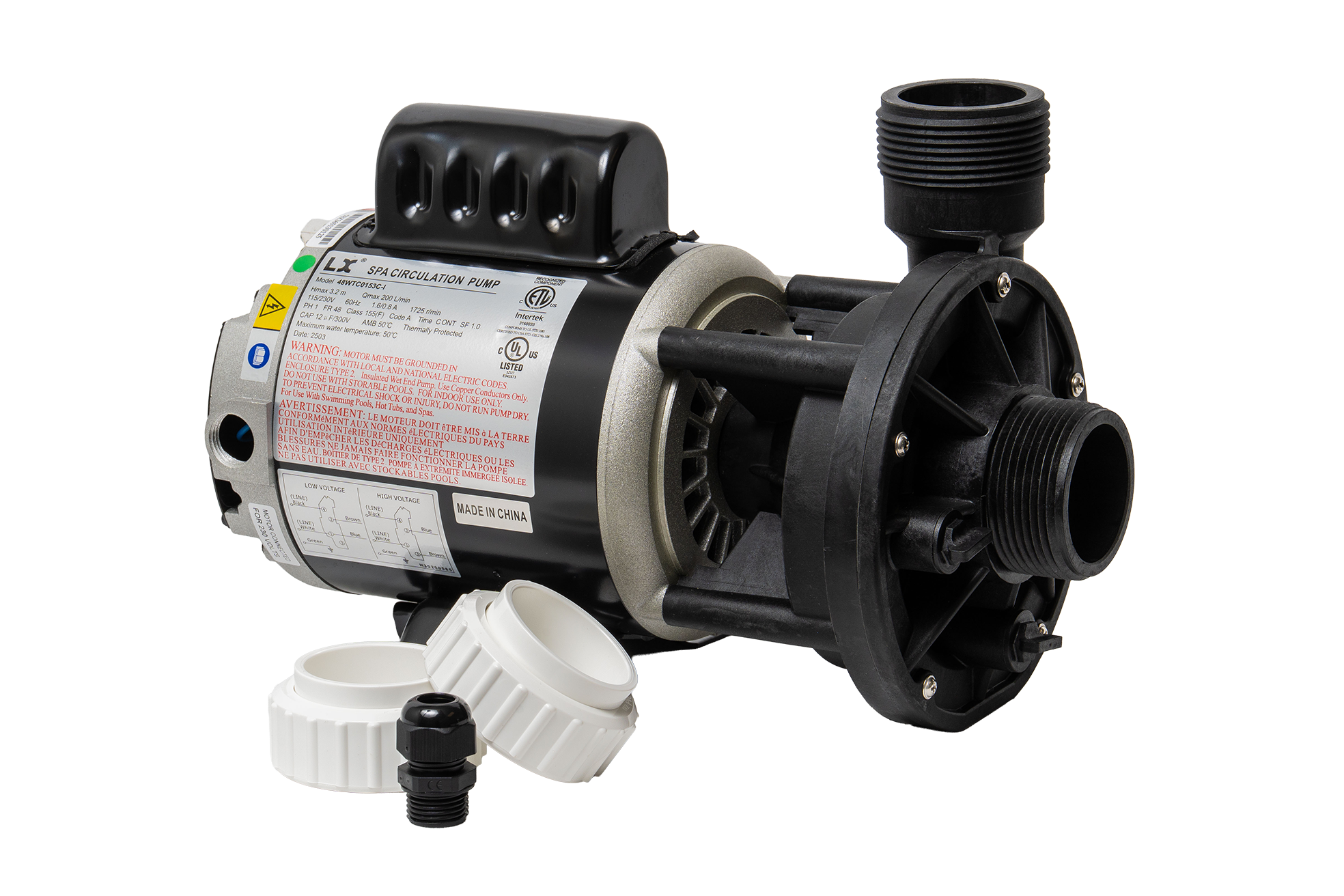 LX PUMPS Lx Pumps 48WTC0153C-I 1/15 hp Spa Circulation Pump 1.5 inches