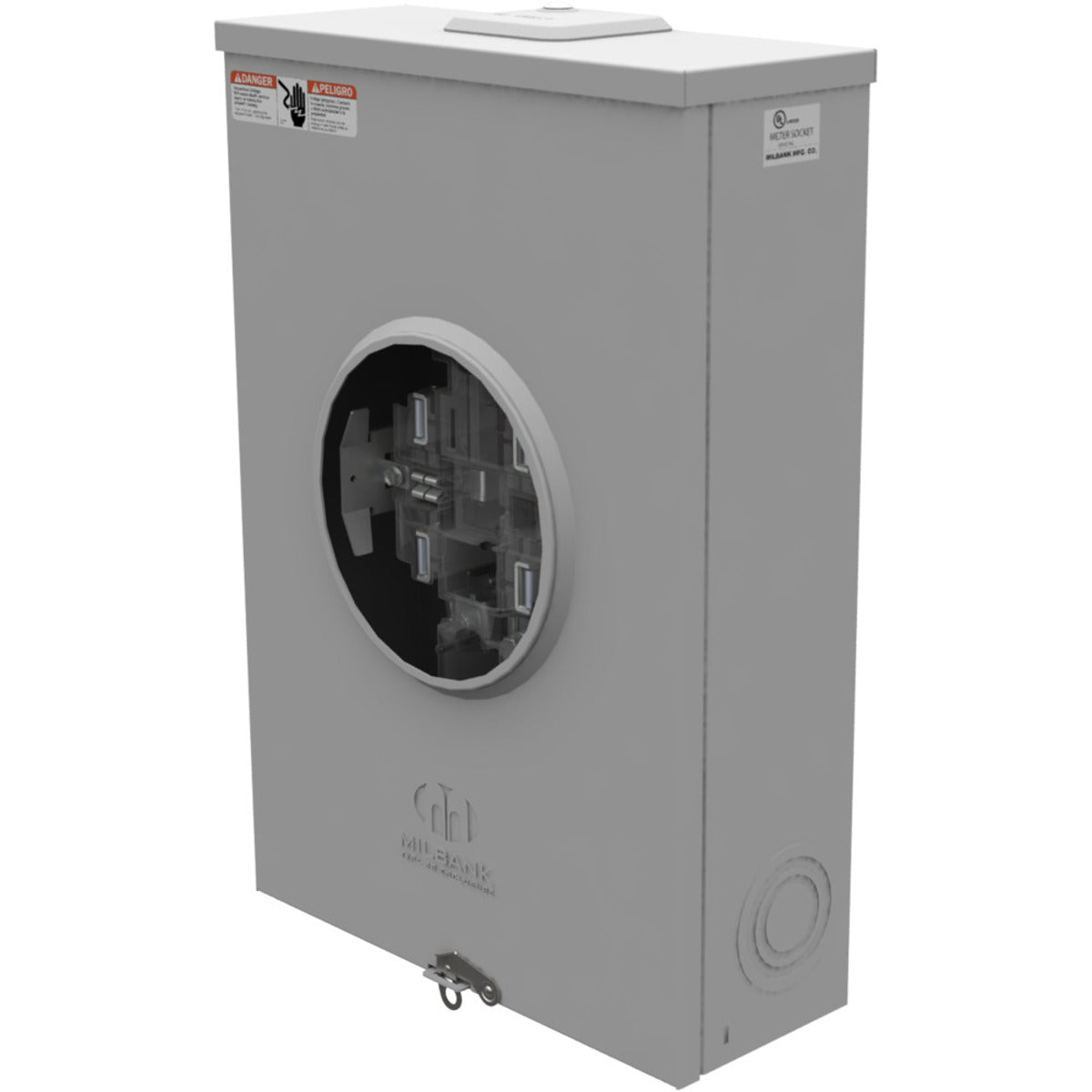 MILBANK Milbank U4801-XL-5T9 Meter Socket, 200 Amp, 1 Phase, 5 Terminal