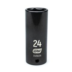 APEX Apex 84582N 1/2 inches Drive 6 Point Deep Impact Metric Socket 24mm