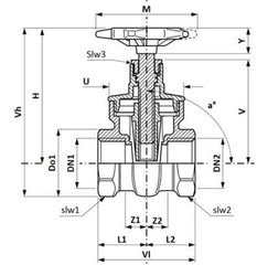 APOLLO VALVES Apollo Valves 3003801K Class 125 Non-Rising Stem Bronze Gate Valve 2 inches