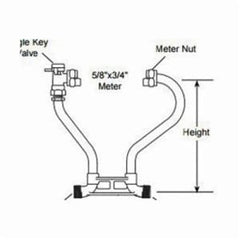 FORD METER BOX Ford Meter Box V42-7W-NL 40 Series 5/8 x 3/4 in. Meter Copper Reducing Resetter