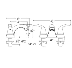 HUNTINGTON BRASS Huntington Brass W4320049-2 Trend Series Centerset Lavatory Faucet 1.2 gpm 3-Faucet Hole