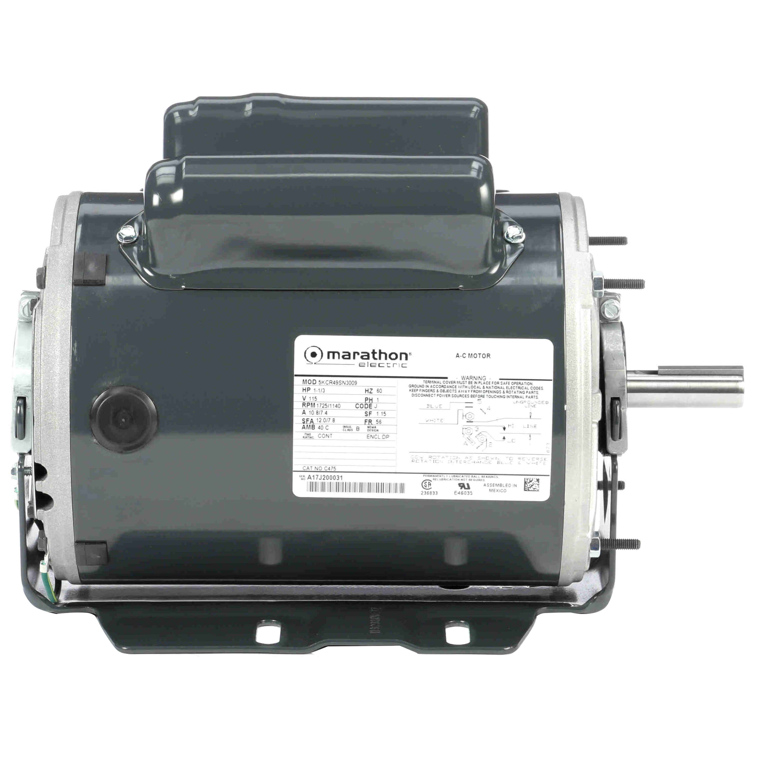 MARATHON MOTORS Marathon Motors C475 Fan & Blower Motor 1-1/3 HP (115V)
