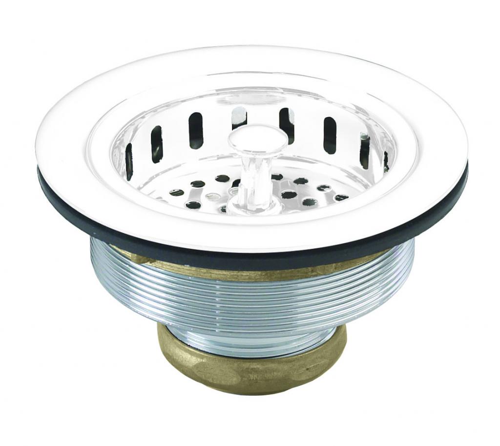 WESTBRASS Westbrass D214 Post Style Large Kitchen Basket Strainer