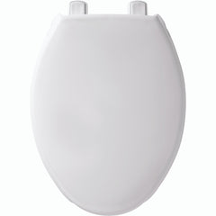 BEMIS Bemis 3L2150T Elongated Open Front Medic-Aid Plastic Toilet Seat w/ Cover, STA-TITE, DuraGuard, 3 inches Lifts