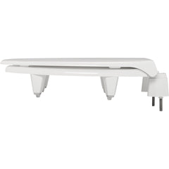 BEMIS Bemis 3L2150T Elongated Open Front Medic-Aid Plastic Toilet Seat w/ Cover, STA-TITE, DuraGuard, 3 inches Lifts