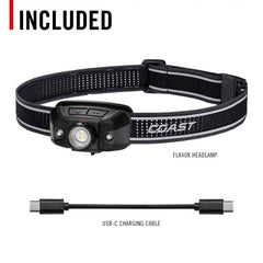 COAST PRODUCTS Coast Products 31131 FLX40R USB-C Rechargeable Tri-Color Beam Headlamp 800 Lumen