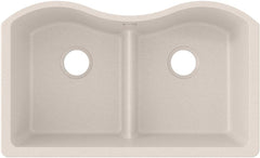 ELKAY Elkay ELGULB3322PT0 Quartz Classic 33 inches x 20 inches x 9-1/2 inches Double Bowl Undermount Sink with Aqua Divide