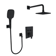 HUNTINGTON BRASS Huntington Brass P6784049 Square Push Button Shower Trim In Matte Black