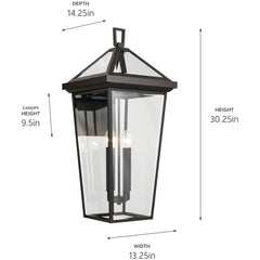 KICHLER LIGHTING Kichler Lighting 59128OZ Regence 4 Light 30.25 inch Outdoor Wall