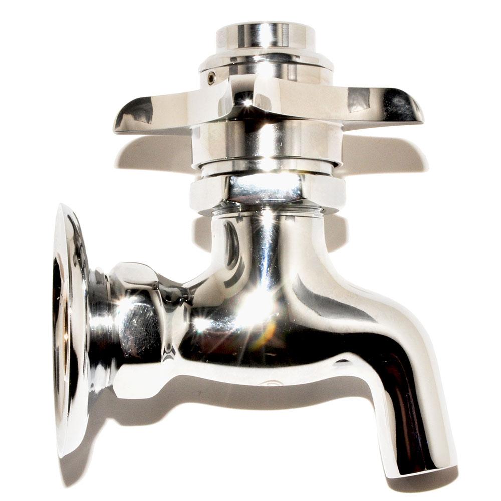 CENTRAL BRASS Central Brass 0033-1/2PV-02 Self Close Single Wall Faucet