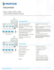 PENTAIR Pentair 161111 Freshpoint 4-Stage Reverse Osmosis System 75 GPD