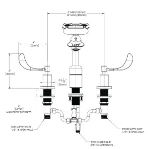 SPEAKMAN Speakman SEF-1800-CA-LF Eyesaver Eyewash Faucet with 1.5 GPM Laminar Flow Control