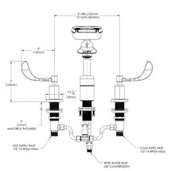 SPEAKMAN Speakman SEF-1800-CA-LF Eyesaver Eyewash Faucet with 1.5 GPM Laminar Flow Control