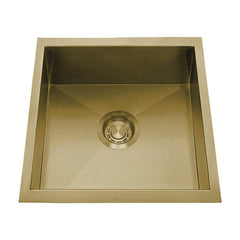DAKOTA Dakota DSZ-1616GD Signature Z-Series 16 Inch Zero Radius Single Bowl Undermount Stainless Steel Bar Sink with Bottom Grid