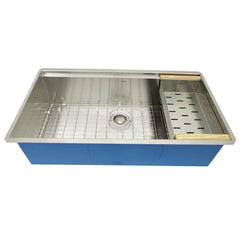 DAKOTA Dakota DSL-A3620 Zoria 36 Inch Contemporary 304 Stainless Steel Zero Radius Undermount Single Bowl Kitchen Sink