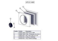 UNICO Unico UPC-01-4860 4-5 ton return air box 24 inches x 30 inches