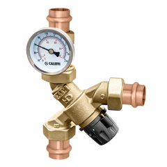 CALEFFI Caleffi 520410AC AngleMix 3-Way Thermostatic Mixing Valve 1/2 inches NPT Gauge