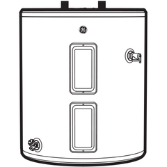 GE APPLIANCES Ge Appliances GE40L08BAM 36 Gallon Top Port Lowboy Electric Water Heater
