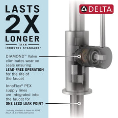 DELTA FAUCET Delta Faucet 9184TL-BL-DST Renaldi Touch2O Technology Kitchen Faucet with Touchless Technology