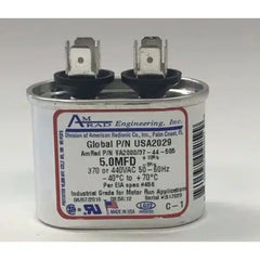 AMERICAN RADIONIC American Radionic USA2029 Oval Run Capacitor 5 MFD 370/440 Volt