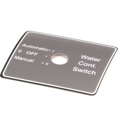 HENNY PENNY Henny Penny 22674 Decal Water Control Switch