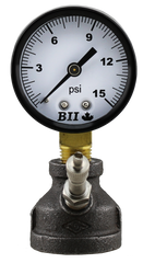 BOSHART Boshart PG-GTMC-15 Gas Test Manifold Coupling w/ Pressure Gauge & Snifter Valve 0-15 PSI