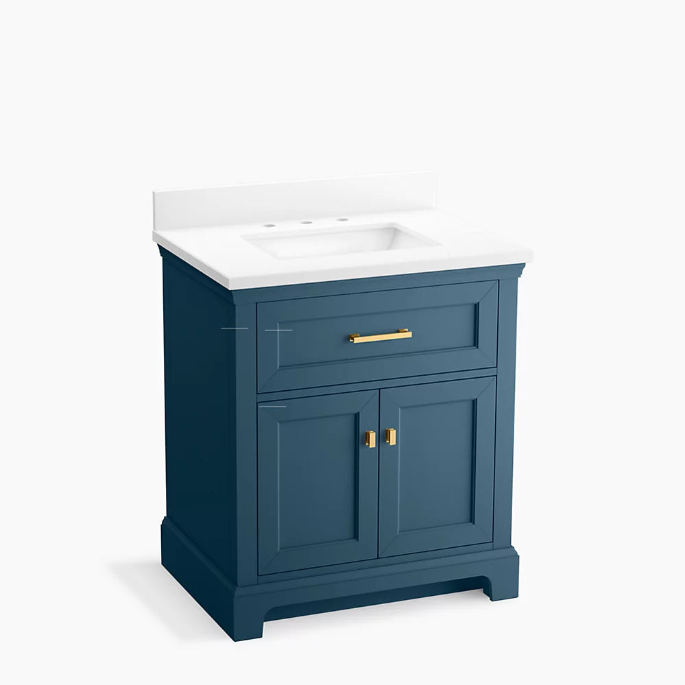 KOHLER Kohler 29260-BD1 Charlemont 30 inches bathroom vanity cabinet with sink and quartz top