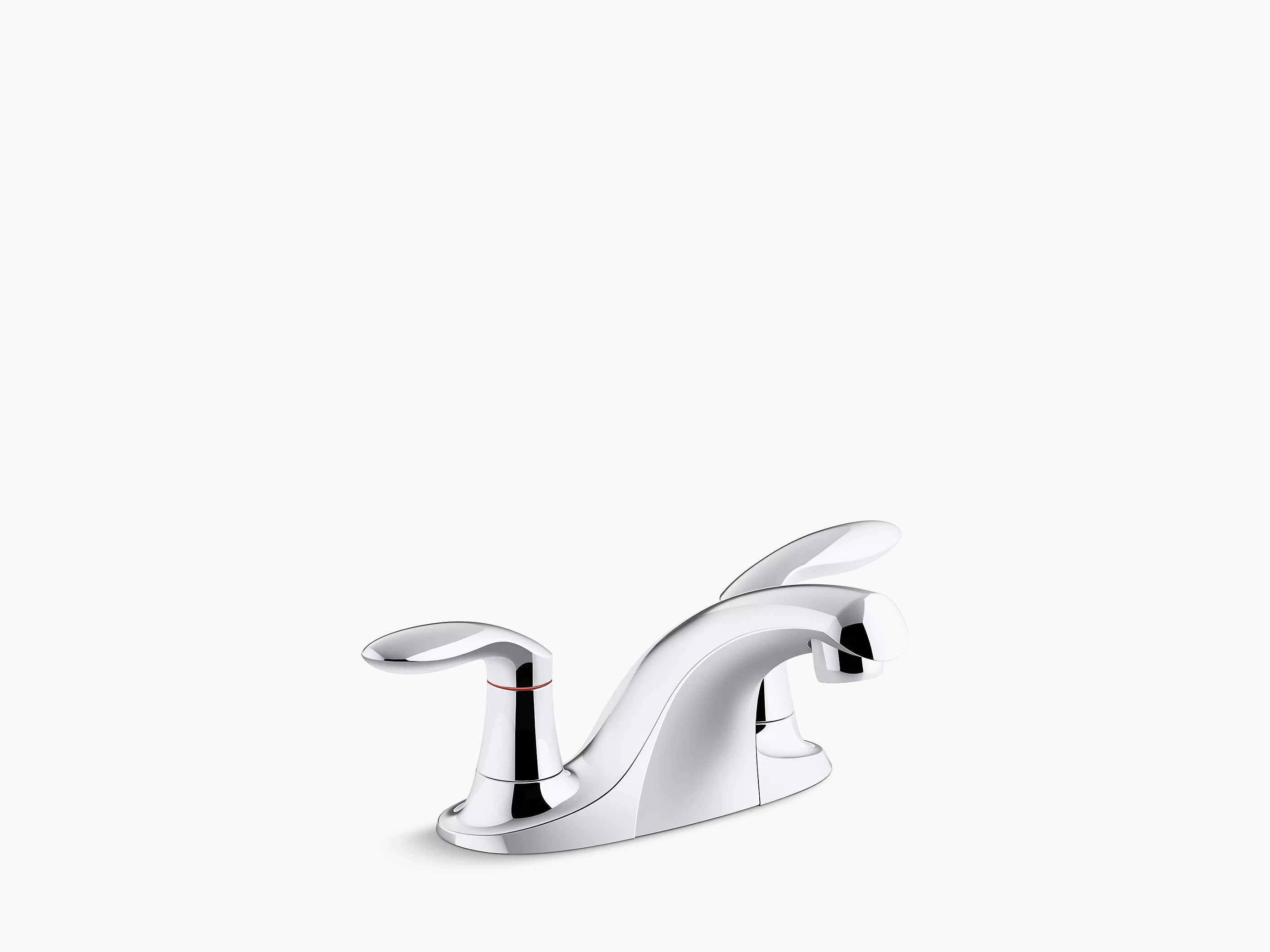 KOHLER Kohler 15243-4RA-CP Coralais Two Handle Centerset Bathroom Sink Faucet 0.5 GPM