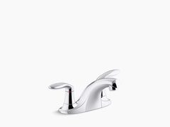 KOHLER Kohler 15243-4RA-CP Coralais Two Handle Centerset Bathroom Sink Faucet 0.5 GPM