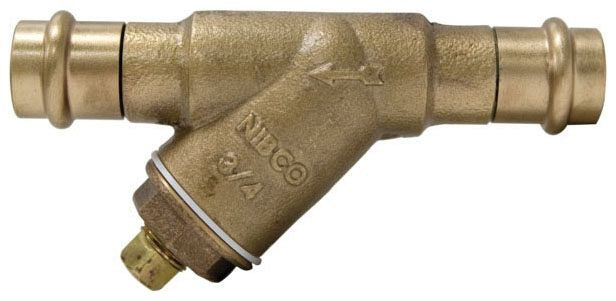 NIBCO Nibco NF2QA08 Pf221 Wye 3/4 in. Bronze Press 20 Mesh Valve Strainer