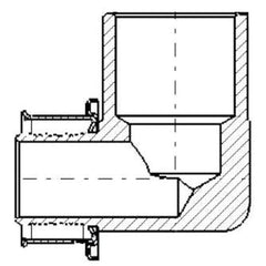 VIEGA Viega 99307 PureFlow Press 90 Elbow 1/2 inches x 3/4 inches x 1/2 inches