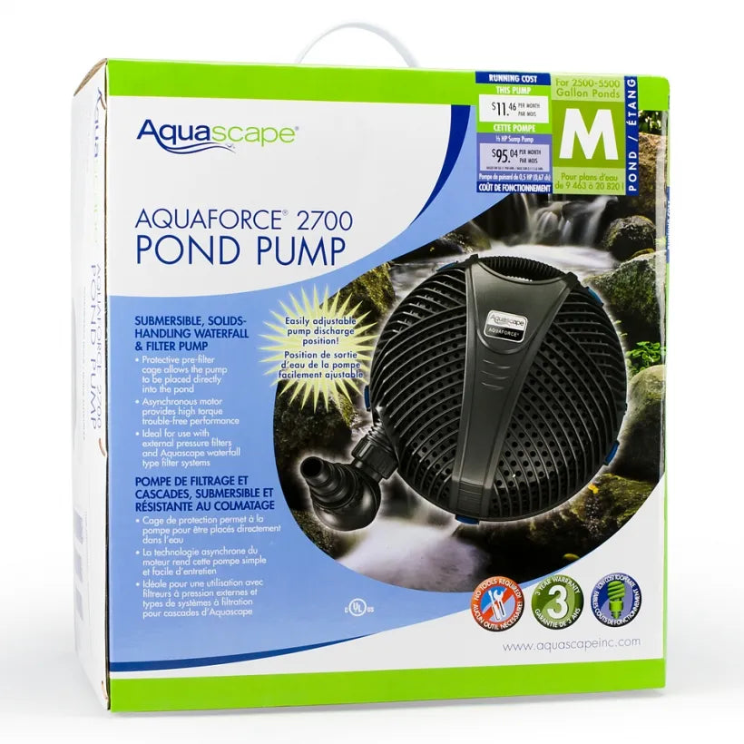 AQUASCAPE Aquascape 91012 AquaForce 2700 Solids Handling Pump 2695 GPH
