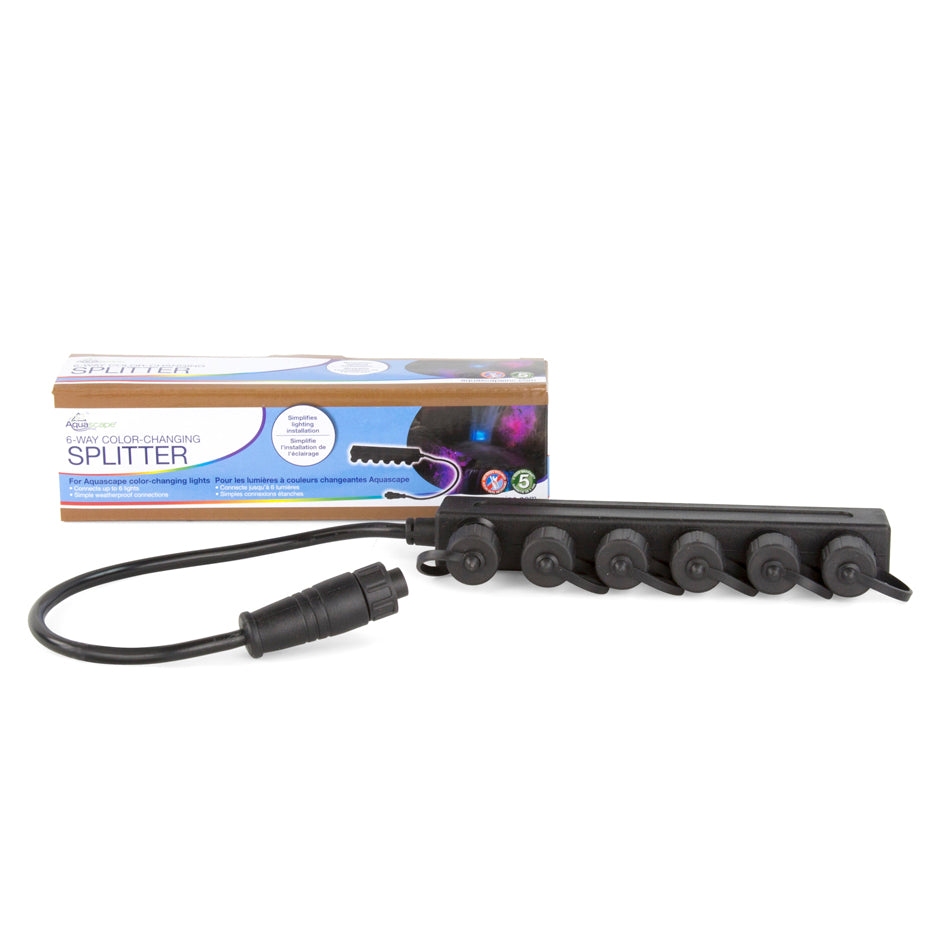 AQUASCAPE Aquascape 84068 6-Way Color-Changing LED Light Splitter