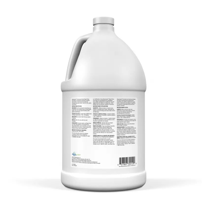 AQUASCAPE Aquascape 30412 Rapid Clear Flocculant Water Treatment for Ponds, Pro Contractor Grade, Liquid, 1 Gallon