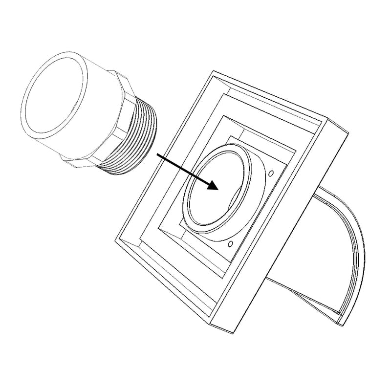 ATLANTIC WATERGARDENS Atlantic Watergardens 73871 Mantova Wall Spout (Square Spout w/ Square Wall Plate)