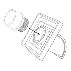 ATLANTIC WATERGARDENS Atlantic Watergardens 73871 Mantova Wall Spout (Square Spout w/ Square Wall Plate)