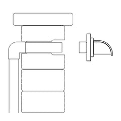 ATLANTIC WATERGARDENS Atlantic Watergardens 73871 Mantova Wall Spout (Square Spout w/ Square Wall Plate)