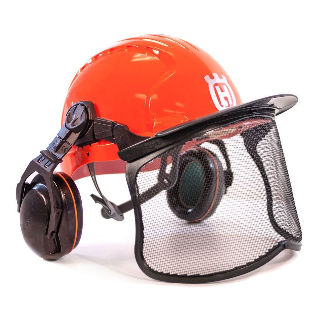 HUSQVARNA Husqvarna 592752601 Chainsaw Helmet with Metal Mesh Face Shield One Size