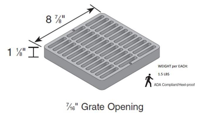 NDS Nds 990 Square Catch Basin Drain Grate 9 in.
