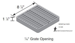NDS Nds 990 Square Catch Basin Drain Grate 9 in.
