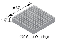 NDS Nds 990 Square Catch Basin Drain Grate 9 in.